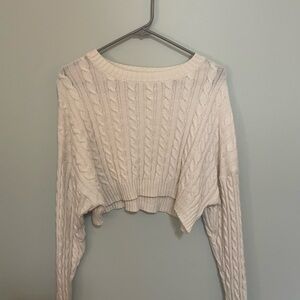 Cable Knit Cream Sweater Altar’d State